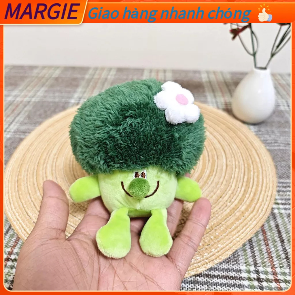 Móc khóa/Ghim cài hình bông cải xanh nhồi bông đa dạng dễ thương MARGIE C.