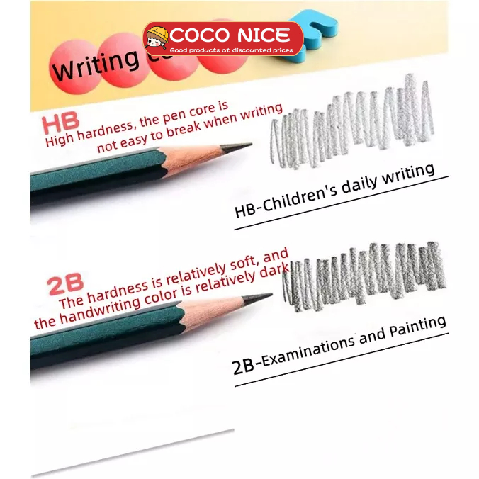 Bút Chì 2BHB 2B Vẽ Phác Thảo / HB Dành Cho Học Sinh
