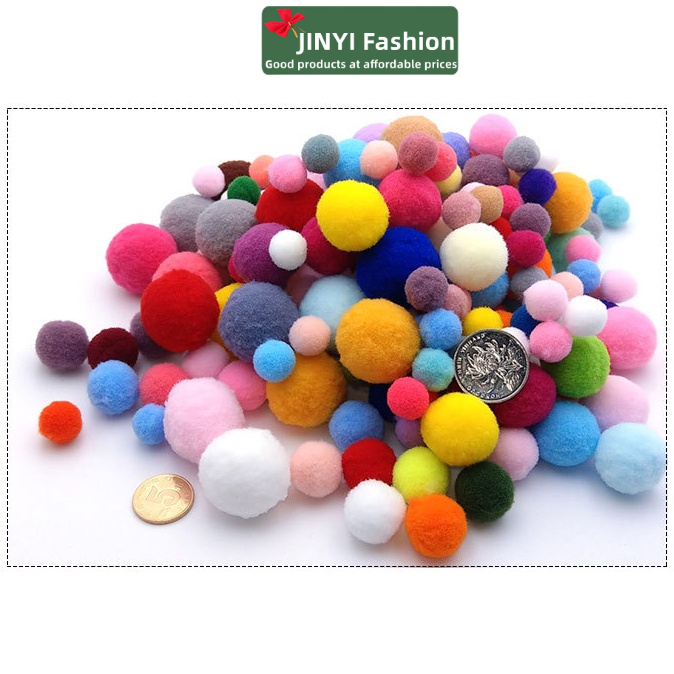 Set 10 Quả Bông Nhiều Màu Sắc Dùng Trang Trí Thủ Công