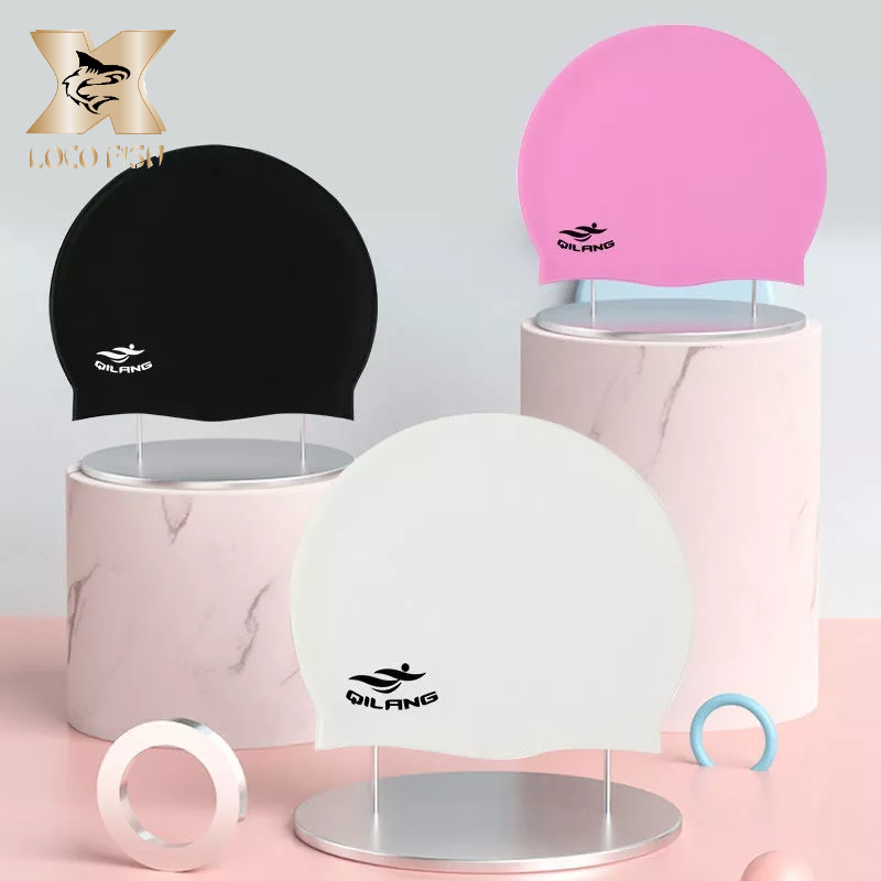 Mũ bơi LOCO FISH bằng silicone co giãn tiện dụng dành cho nữ và nam