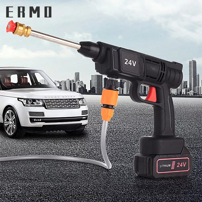 Ermo Súng Xịt Nước Rửa Xe Hơi Áp Suất Cao Không Dây Di Động Tiện Dụng Cho Gia Đình