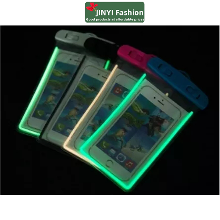 Glow điện thoại di động túi chống thấm~Bơi trôi trong suốt màn hình cảm ứng túi chống thấm nước chụp ảnh dưới nước