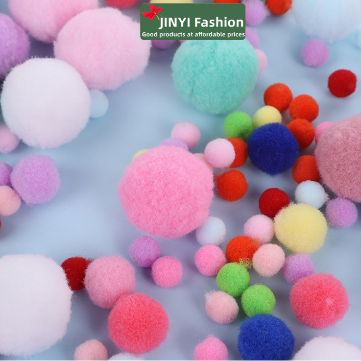 Set 10 Quả Bông Nhiều Màu Sắc Dùng Trang Trí Thủ Công