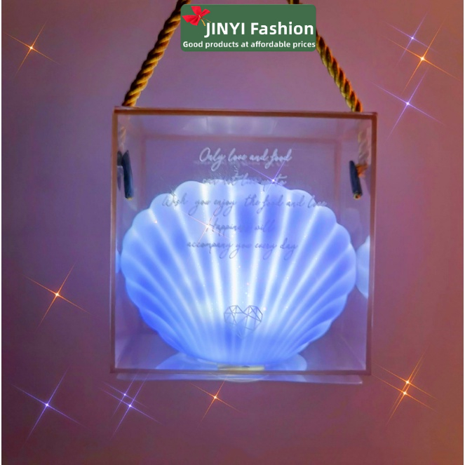 Bộ Hộp Đèn LED Ngủ Hình Vỏ Sò Ngọt Ngào Trang Trí Nhà Cửa