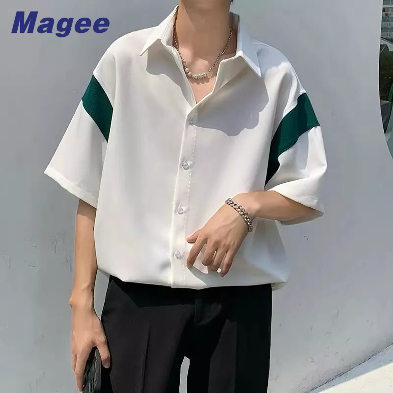Áo Sơ Mi Tay Ngắn Mỏng Phong Cách Hàn Quốc Thời Trang Mùa Hè Hàng Mới Dành Cho Bạn Nam 100 Tuổi