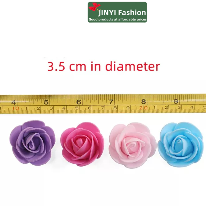 50 Đầu Hoa Hồng Bằng Xốp PE 3.5CM Tự Trang Trí Hộp Kẹo Ngày Lễ Tình Nhân