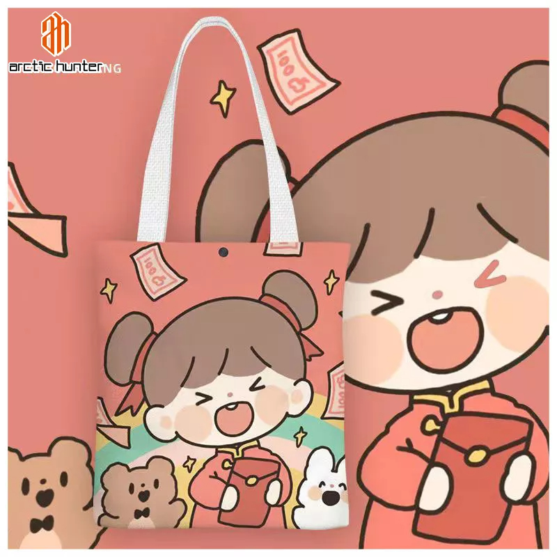Arctic Hunter Túi Đeo Vai Bằng Vải canvas Phong Cách Arctic Hunter Dễ Thương Dành Cho Học Sinh Nữ