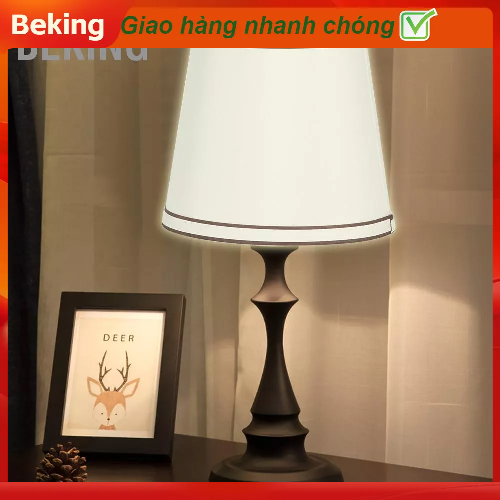 Beking Đèn Chùm Vải Hộ Gia Đình Chụp Treo Tường Mặt Dây Chuyền Ánh Sáng Che Bóng Màu Be