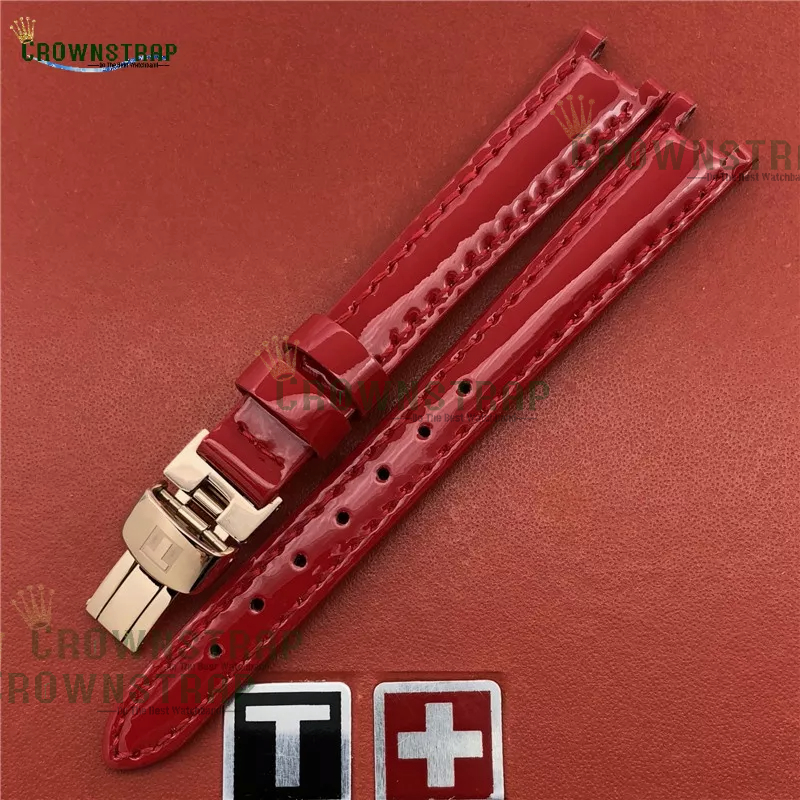 Dây Đeo Da 1853Trend Cho Đồng Hồ Tissot T094094210Dây Đeo Đồng Hồ Lấp Lánh 12mm Dành Cho Nữ