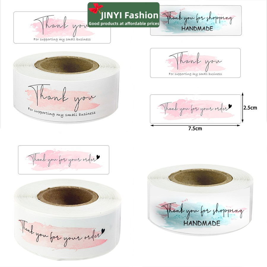 1 Cuộn/120 Miếng Dán Trang Trí Hộp Quà In Chữ Thank You DIY