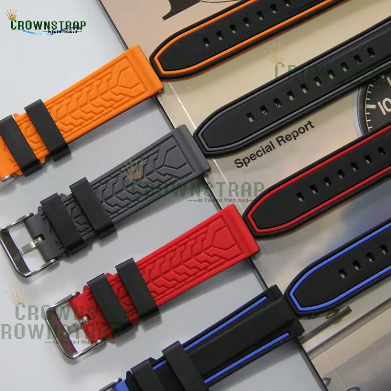 Dây Đeo Đồng Hồ Rolex 20mm 22mm 24mm 26mm Hai Tông Bằng Silicone Chống Mồ Hôi