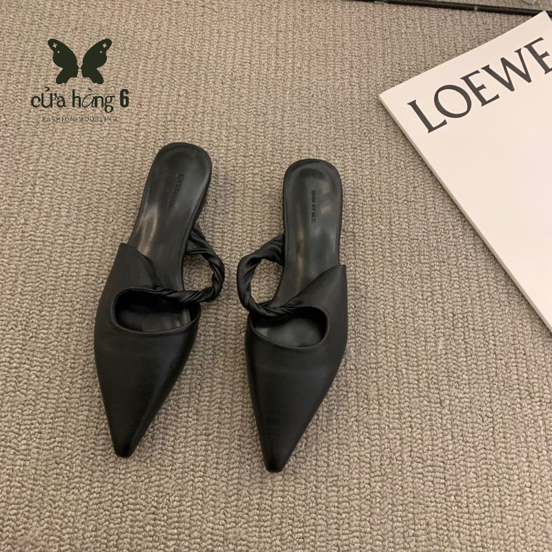 🙌 Dép Bít Mũi Nhọn Đế Bằng Phong Cách Pháp Thời Trang Xuân Hè Hàng Mới 2023