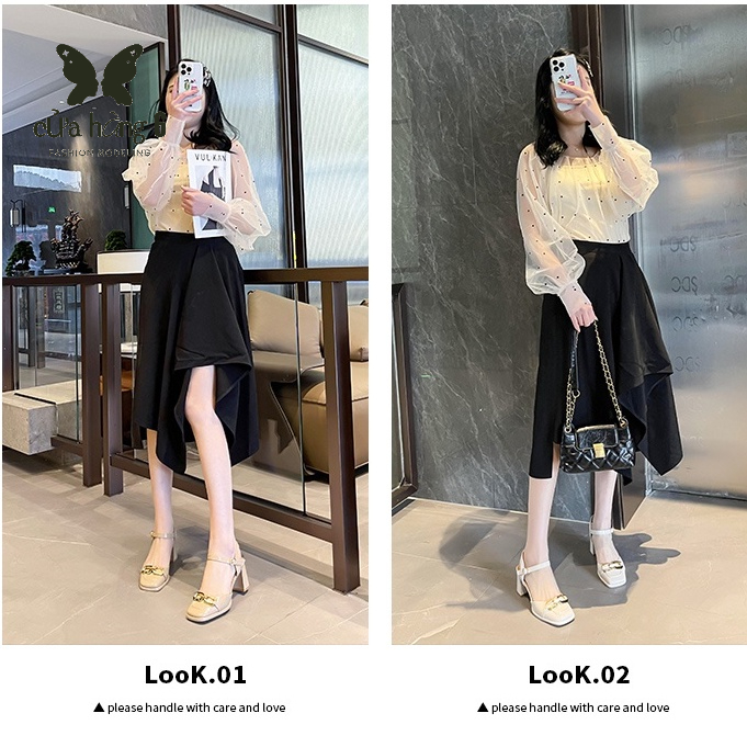 🙌Xăng đan Bít Mũi Vuông Đế Thấp Dày Dặn Phối Khóa Kim Loại Thời Trang Xuân Hè Cho Nữ phụ nữ giày cao gót dày cao gót tính khí thiết kế giày xăng đan