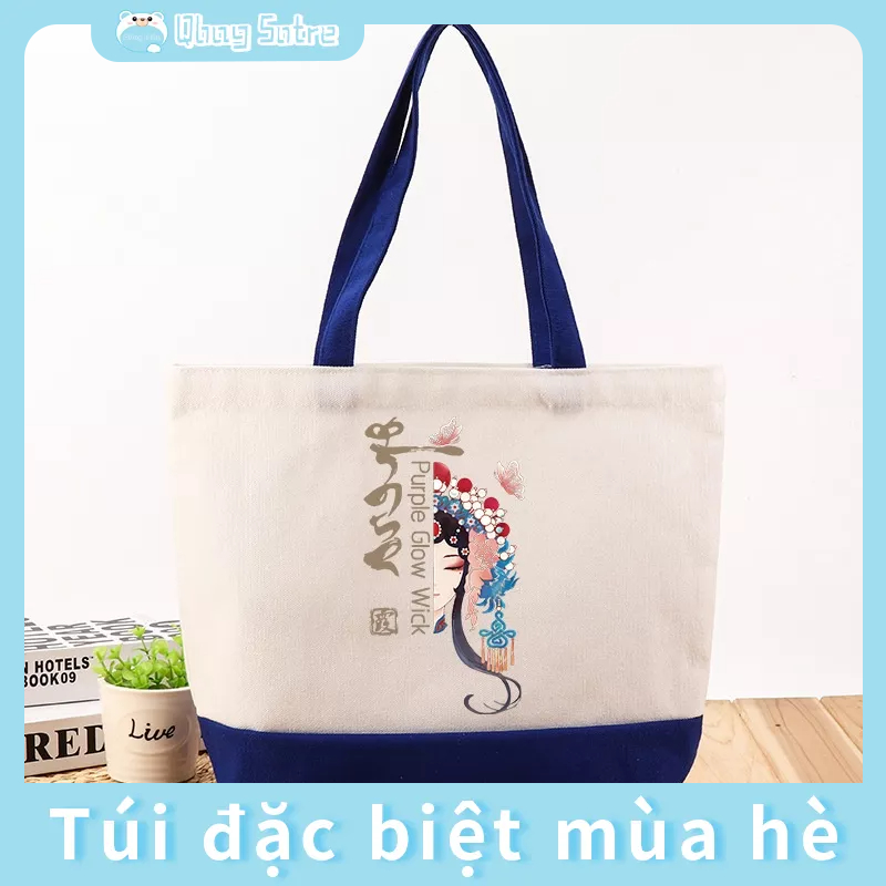 Túi Xách Canvas Cỡ Lớn Thiết Kế Mới Tiện Lợi Dễ Sử Dụng