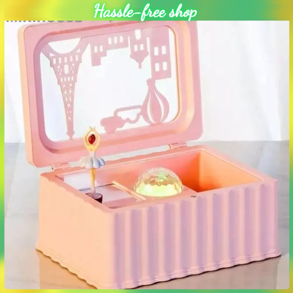 Hộp nhạc Xoay Balo Hộp Nhạc Âm Nhạc Trang Sức Hộp Bảo Quản Quà Tặng Sinh Nhật Trang Trí Máy Tính Để Bàn