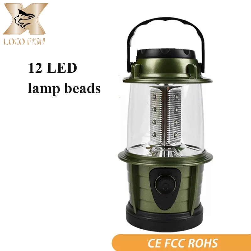 Đèn LED cắm trại ngoài trời LOCO FISH có công tắc xoay điều chỉnh được tiện lợi