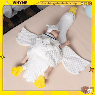 [Chất liệu trẻ em] Gối vịt trắng Gối vịt nằm sấp ợ hơi chống đau bụng đầy hơi an toàn cho bé Ôm Bằng Sợi Cotton Cho Bé 35Cm WHYME