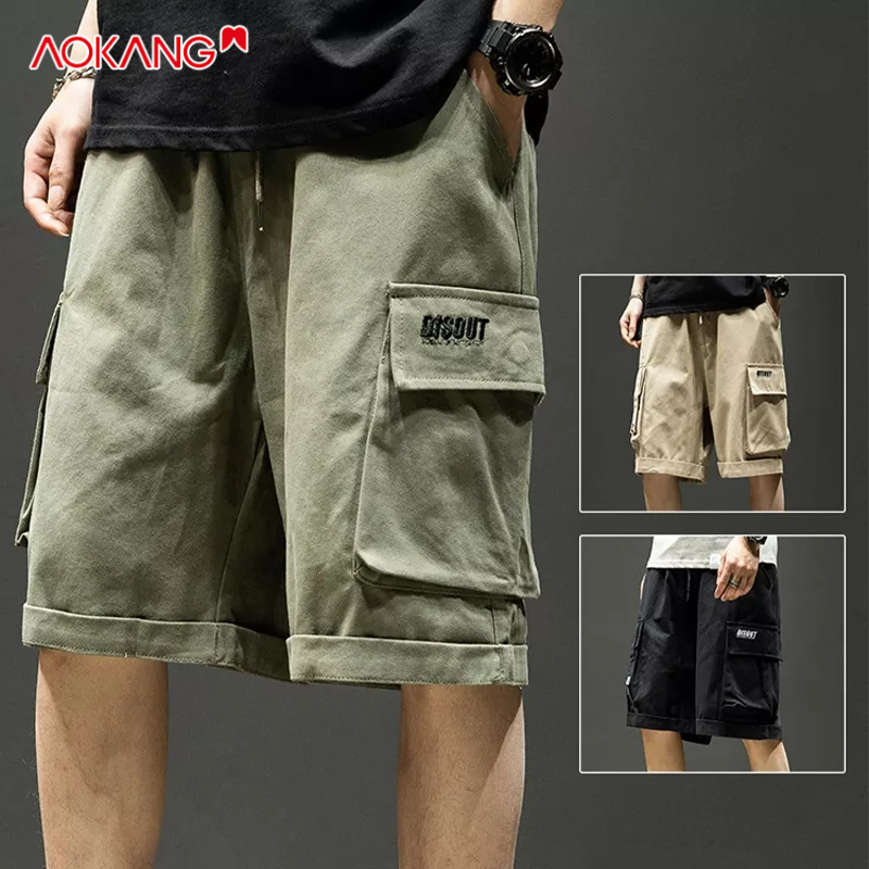 Quần Short Kaki Ống Rộng Phong Cách Nhật Bản Dành Cho Nam