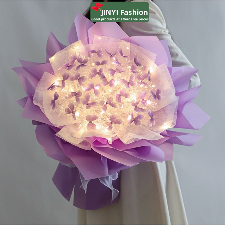 Phụ Kiện Trang Trí Tóc Hình Bướm Bằng Lưới Hai Lớp 4.5Cm