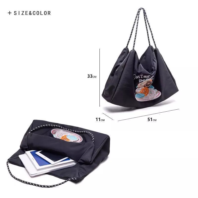 Nallcheer Túi Xách Đeo Vai Sức Chứa Lớn Phong Cách Nhật Bản Đơn Giản Thời Trang Cho Nữ