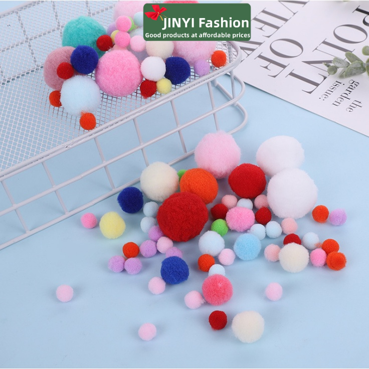 Set 10 Quả Bông Nhiều Màu Sắc Dùng Trang Trí Thủ Công