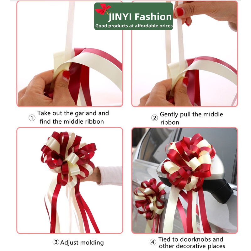 1 Dây Ruy Băng Thắt Nơ Hoa Trang Trí Nhà Cửa/Xe Hơi/Tải Làm Quà Tặng DIY