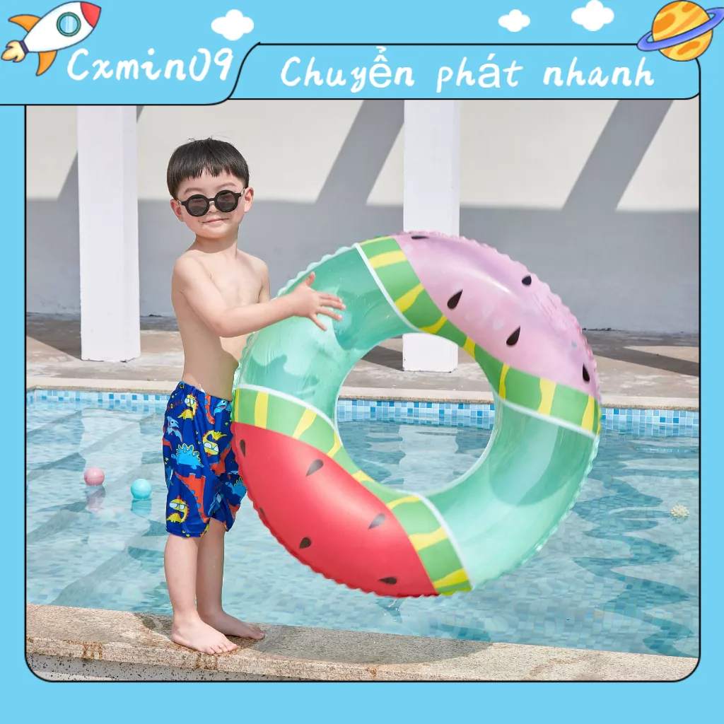 Phao bơi tròn nhiều, Phao bơi hình tròn, Phao Bơi Trẻ Em, Phao Bơi Người Lớn, Phao Tròn Hình Quả Dưa Hấu phù hợp cho cả trẻ Cxmin09
