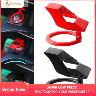 Universal Car Engine Start Stop Push Button Switch Cover Ring Trim Sticker Black Red
