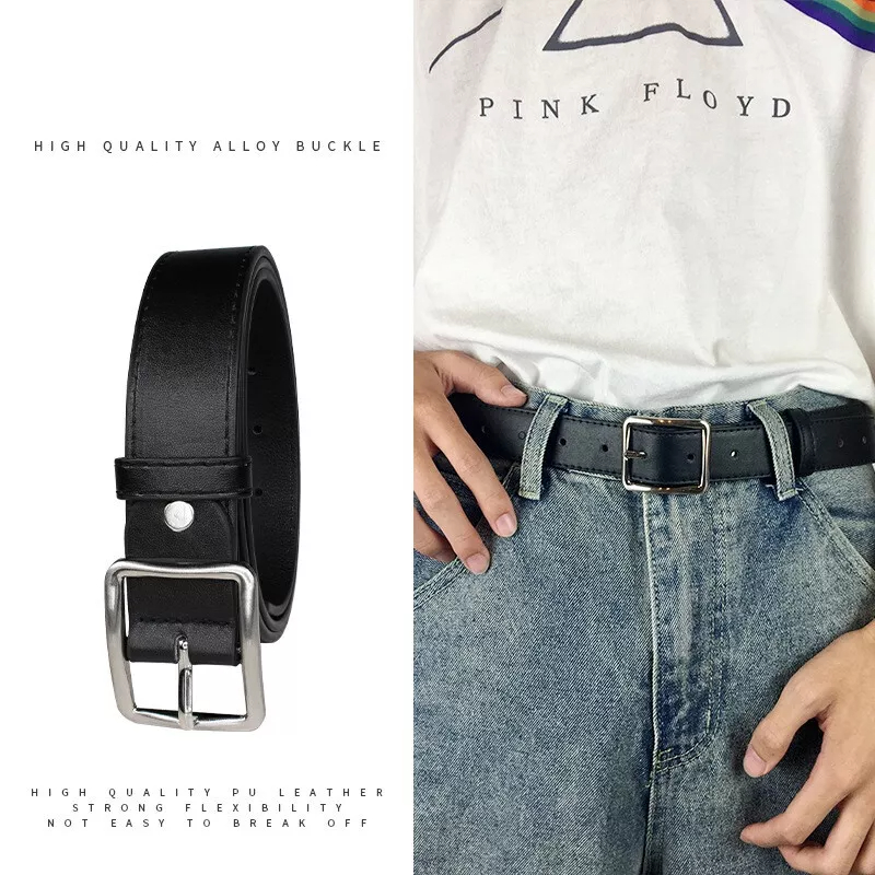 Thắt lưng da PU EERSHENSHI có khóa gài thời trang cao cấp cho nam