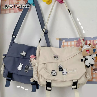 Túi đeo chéo vai JUSTSTAR sức chứa lớn phong cách Harajuku Nhật Bản cổ điển thời trang cho nam