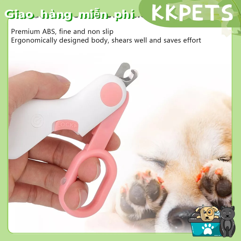 KKPETS Tông Đơ Cắt Móng Cho Mèo Chuyên Nghiệp Vuốt Thú Cưng Có Đèn LED Con Chó Thỏ Hamster