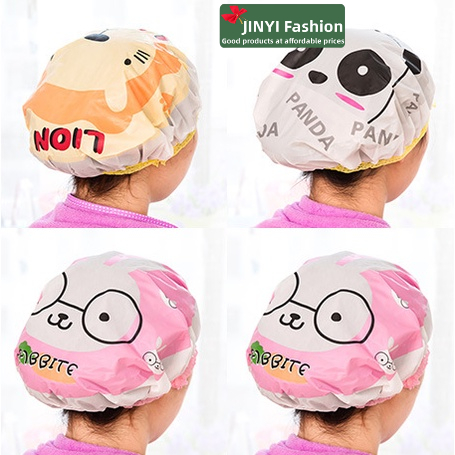 Mũ Trùm Tóc Khi Tắm Chống Thấm Nước In Họa Tiết Hoạt Hình Dễ Thương