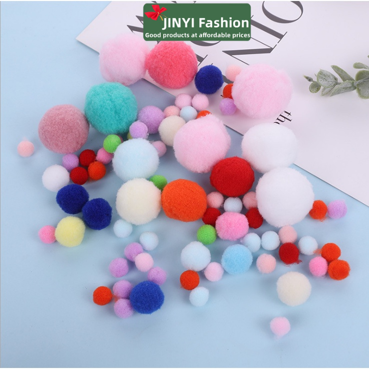 Set 10 Quả Bông Nhiều Màu Sắc Dùng Trang Trí Thủ Công