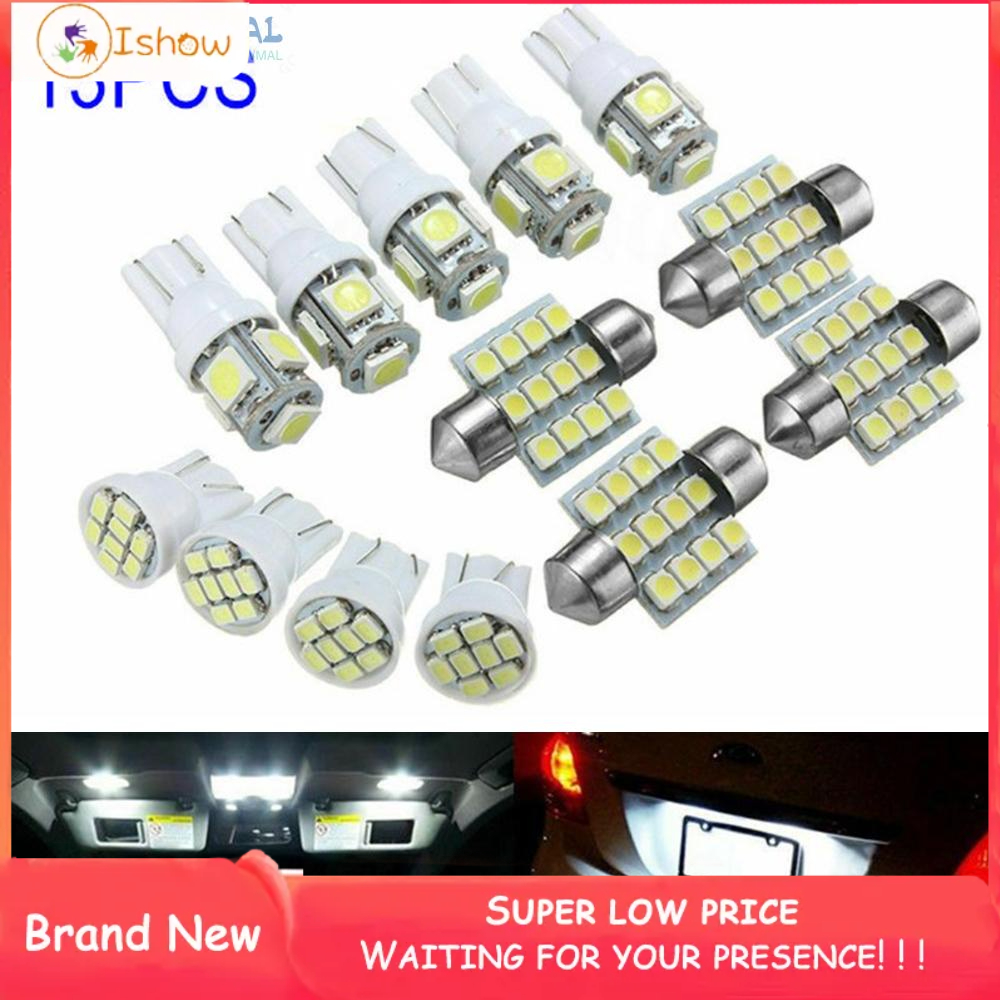 ⚡Hot Sale⚡White LED dome and license plate light bulb kit Used for automotive interior and exterior lighting-ISHOW