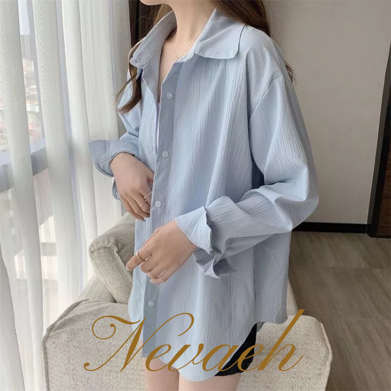 Áo Sơ Mi Dài Tay Chống Nắng Thời Trang Hàn Quốc Cho Nữ