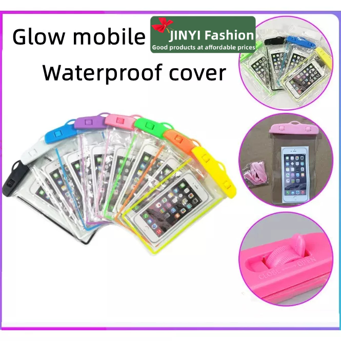 Glow điện thoại di động túi chống thấm~Bơi trôi trong suốt màn hình cảm ứng túi chống thấm nước chụp ảnh dưới nước