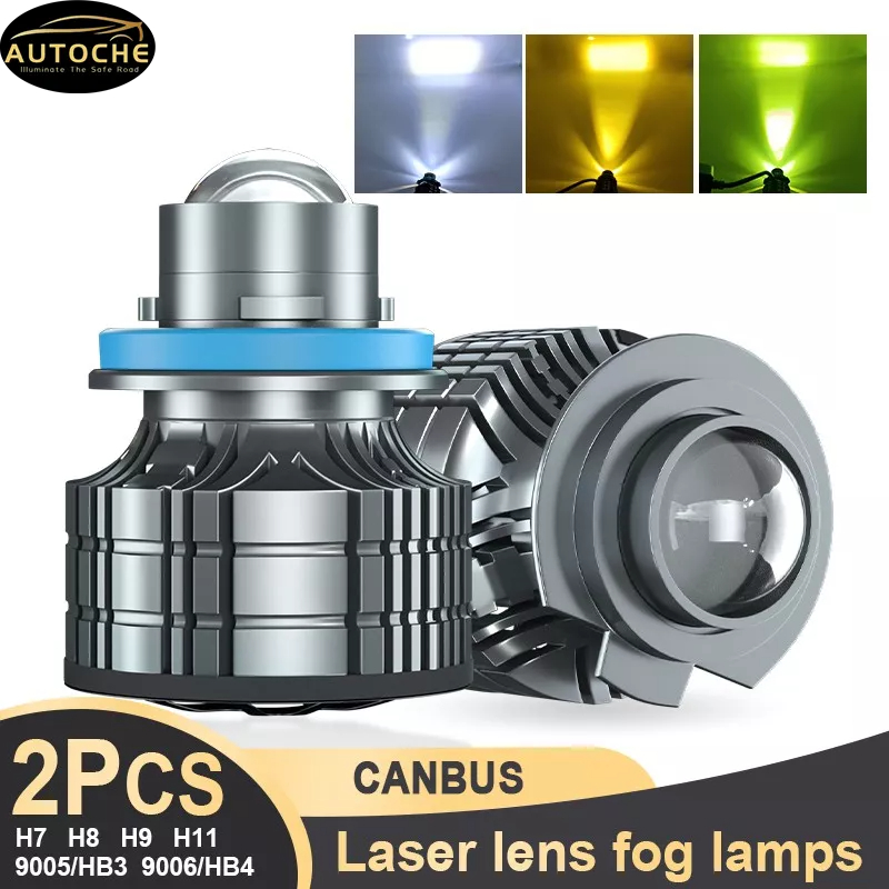 Đèn Pha Led H7 H11 H8 H9 9005 9006 12V Ánh Sáng Trắng / Vàng / Xanh Lá Cho Xe Hơi