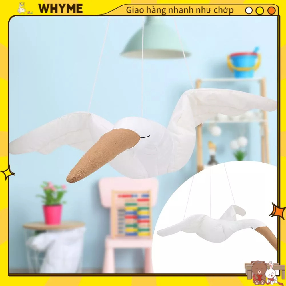 WHYME Búp Bê Thiên Nga Gối Treo Thú Nhồi Bông Sang Trọng Đồ Chơi Trang Trí Tường Phòng Trẻ Sơ Sinh Đạo Cụ Chụp Hình