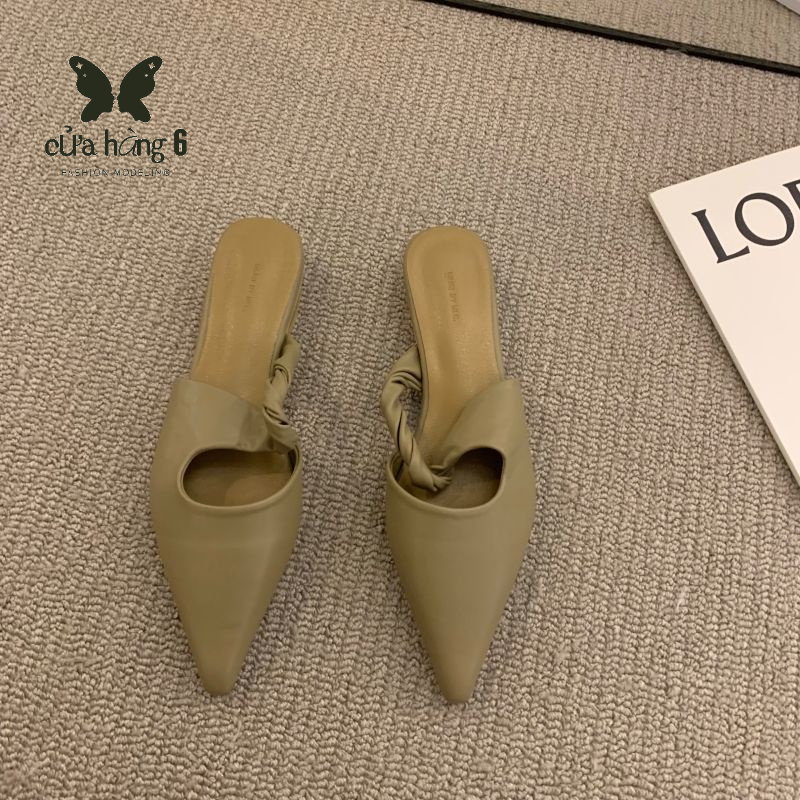 🙌 Dép Bít Mũi Nhọn Đế Bằng Phong Cách Pháp Thời Trang Xuân Hè Hàng Mới 2023