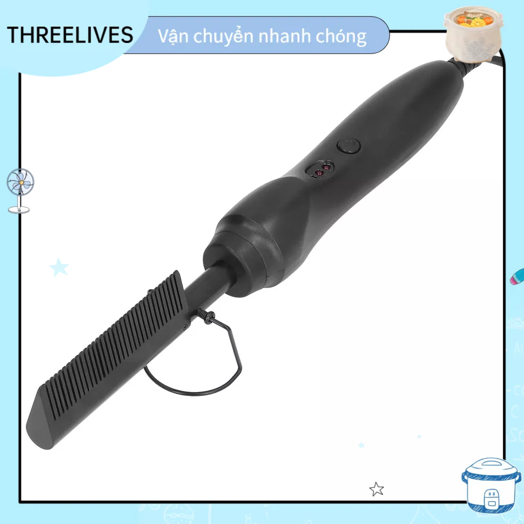 EasyHome Lược Điện Chất Liệu Hợp Kim Nhôm Điều Chỉnh 3 Mức 60 Giây Làm Nóng Bấm 120‑240V