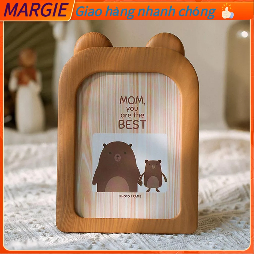 Khung ảnh để bàn, Ins Hoạt Hình Dễ Thương Khung Ảnh Sáng Tạo 7 Inch Trang Trí Máy Tính Để Bàn Văn Phòng Tường Mẫu Giáo MARGIE