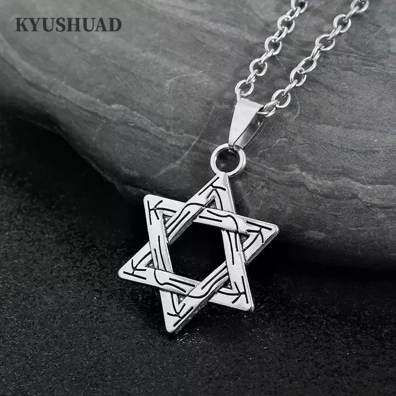 Kyushuad Phụ Kiện Vòng cổ Mặt Ngôi Sao Hai Mặt Phong Cách retro Zhang Jie Phổ Biến Làm Quà Tặng Trực Tiếp Từ Nhà Sản Xuất