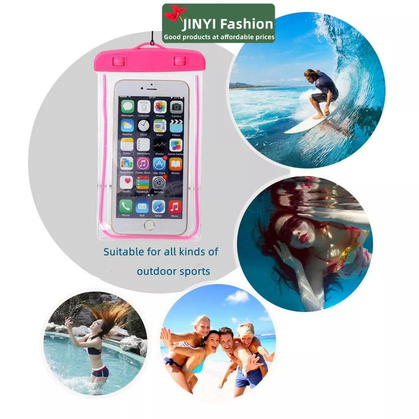 Glow điện thoại di động túi chống thấm~Bơi trôi trong suốt màn hình cảm ứng túi chống thấm nước chụp ảnh dưới nước