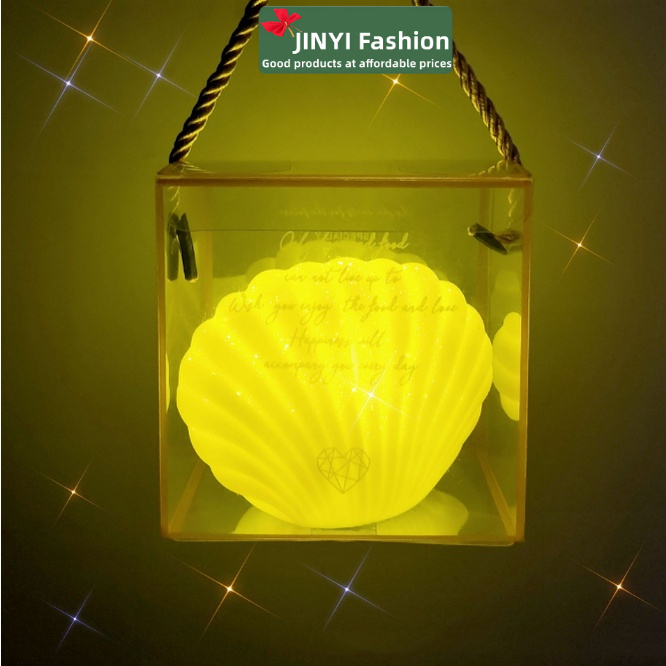 Bộ Hộp Đèn LED Ngủ Hình Vỏ Sò Ngọt Ngào Trang Trí Nhà Cửa