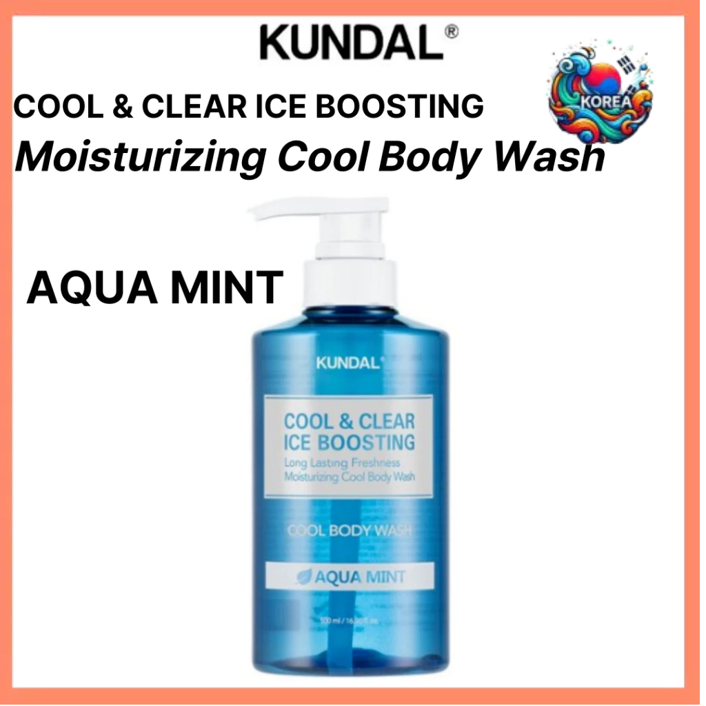 Sữa tắm dưỡng thể KUNDAL Cool & Clear Ice Boosting 500ml | Sữa tắm tươi Aqua Mint cho làn da trẻ tru