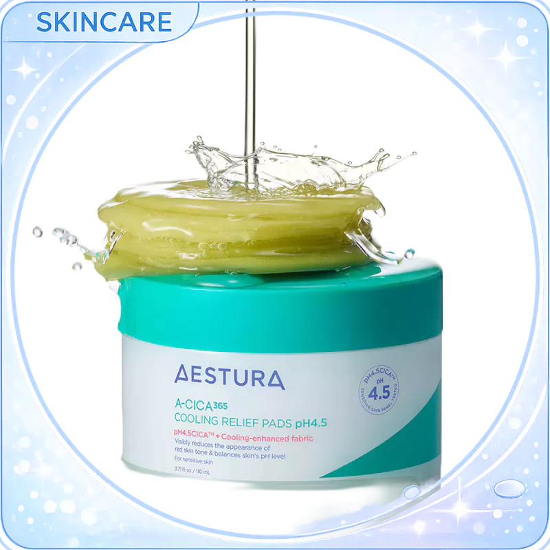 Aestura A Cica 365 Cooling Relief Pads pH 4.5 Calming Toner Pads 60