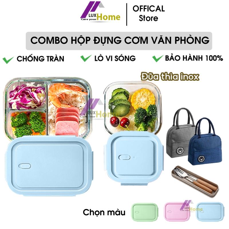 Hộp đựng cơm văn phòng bằng thủy tinh chia ngăn Luxhome