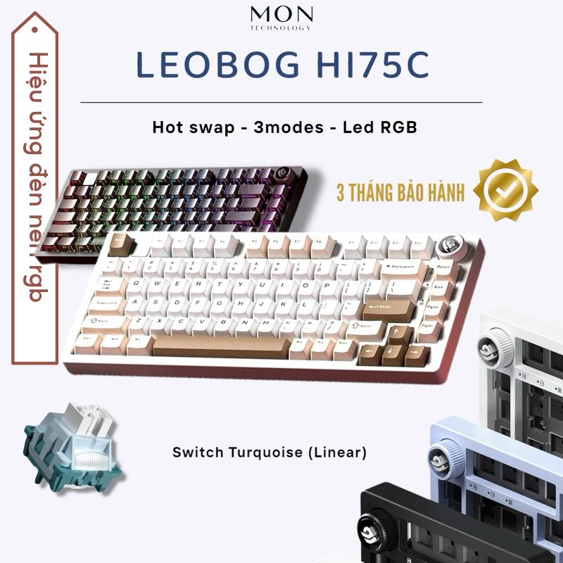 [ Sẵn Hàng ] Bàn phím cơ Leobog Hi75C Pro 1-3 Modes | Plate FR4-PC | Mạch Xuôi
