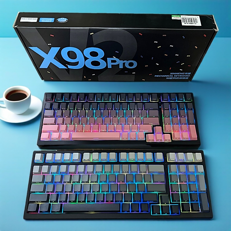 (New) Bàn Phím Cơ không dây XinMeng X98 Pro v2 / 3 Mode - Mạch Xuôi-Hotswap 5 pin-Led RGB-Led Viền-Full Foam