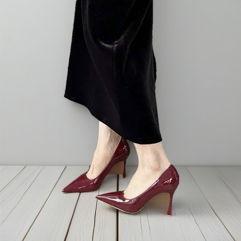 (Chân to tròn tắng 1 size) GIÀY CAO BÍT MŨI DA BÓNG TRƠN CAO 7CM-9CM dành cho Nàng đi chơi đi tiệc đây ạ Shoes Nữ